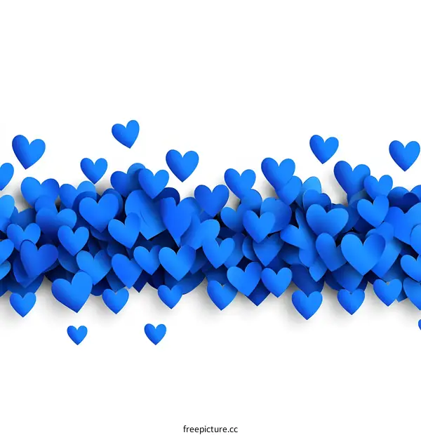 Abstract Blue Hearts Background Design