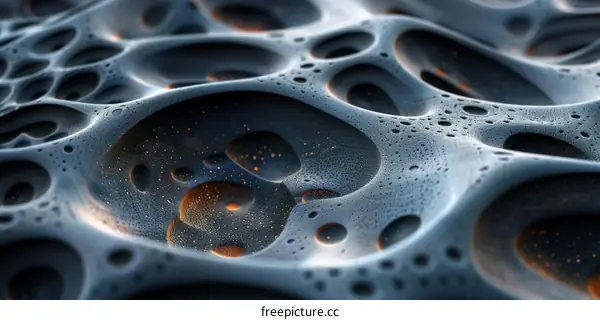 Blue and Gray Alien Skin Texture with Orange Spots