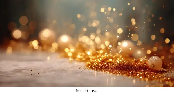 Golden Glitter Festive Background