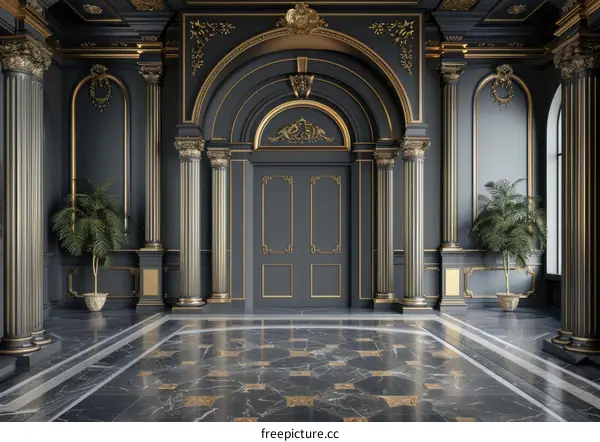 Grand Hall with Elegant Classic Architecture