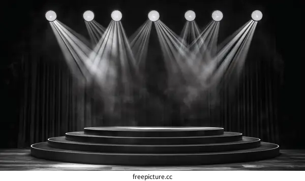 Elegant Stage Setting with Spotlight