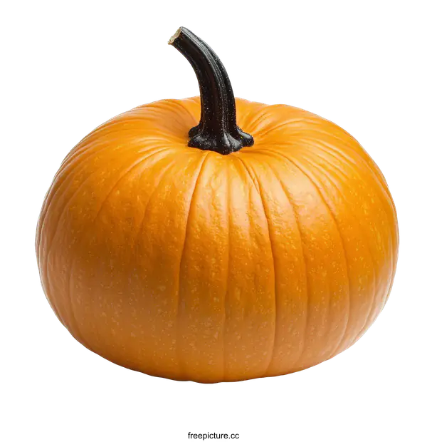 [Transparent Background PNG]Close up of a Single Orange Pumpkin