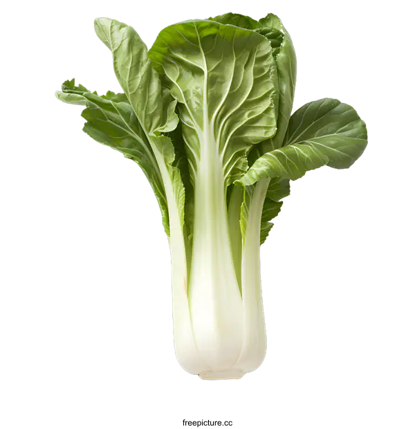 [Transparent Background PNG]Fresh Green Bok Choy on a White Background
