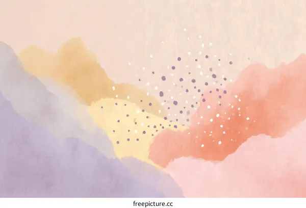 Abstract Watercolor Background with Pastel Colors