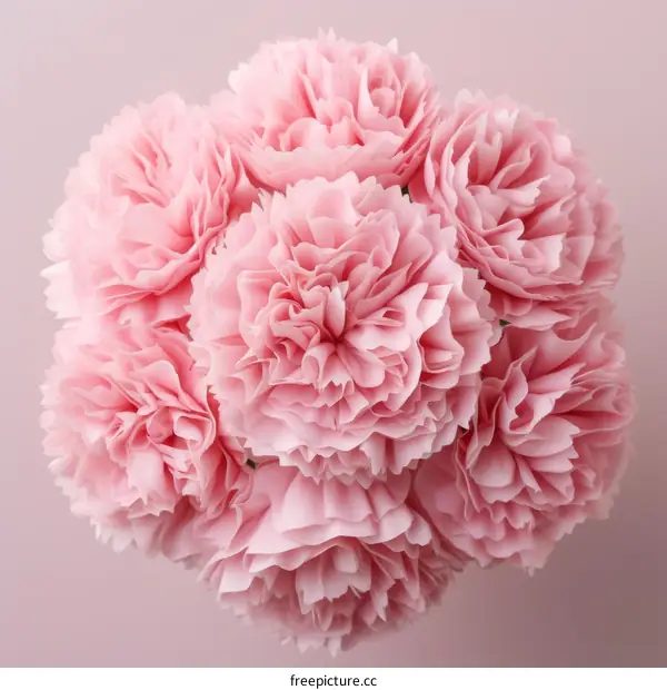 A Charming Bouquet of Delicate Pink Carnations