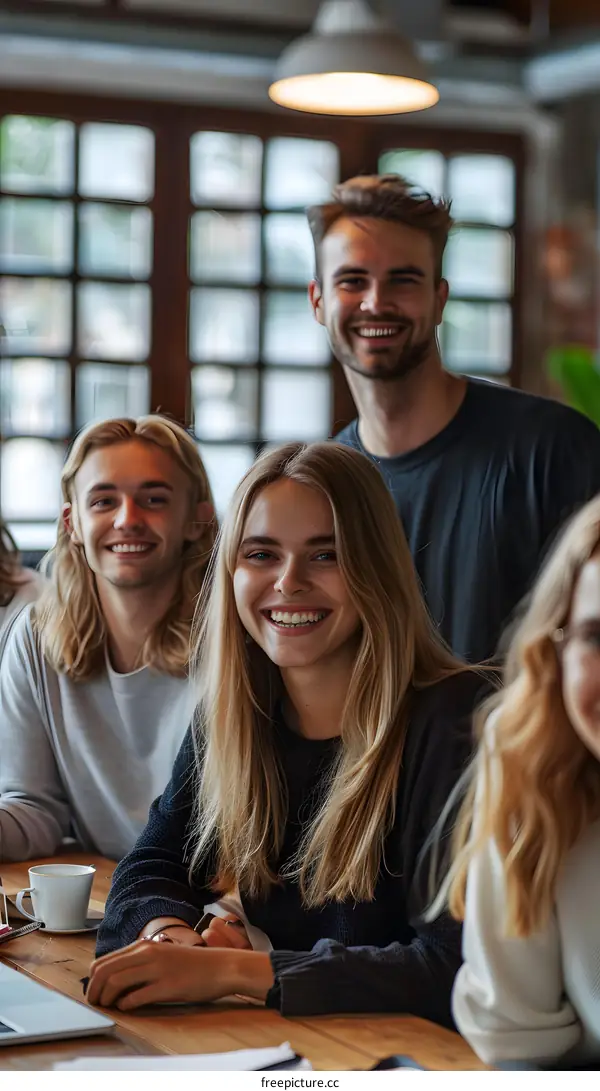portrait of a group of young professionals in a modern office