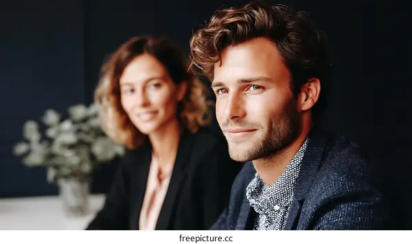 Business Meeting of Two Caucasian Professionals