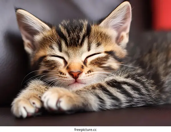 Sleeping Kitten Close Up