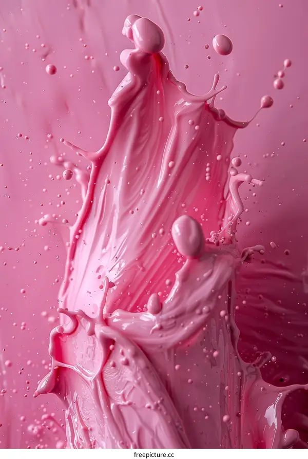Pink liquid splash