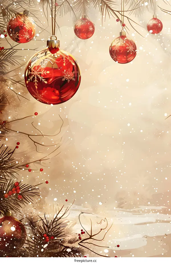 Christmas tree branches decorated for Christmas