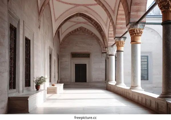 Turkish Palace Colonnade Interior Architecture