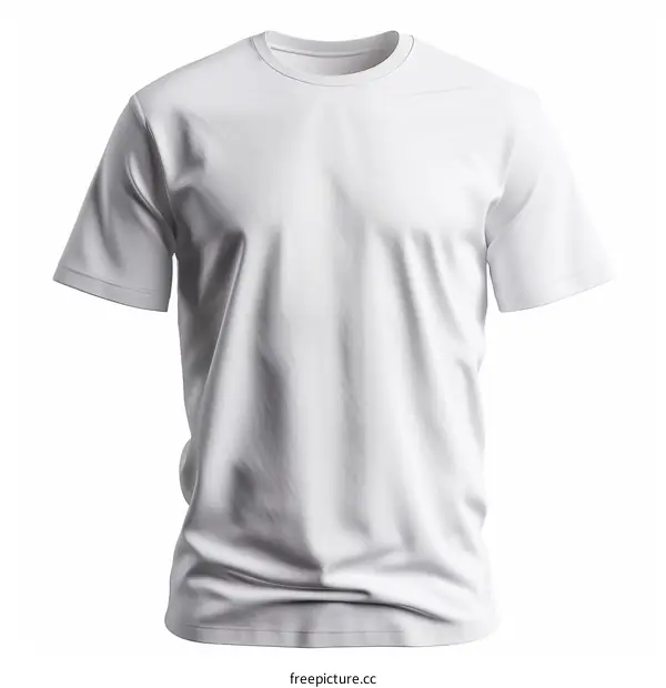 White Crew Neck T-Shirt Mockup