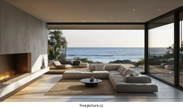 Coastal Modern Living Room Design