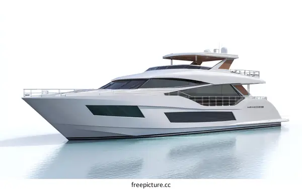 Luxury Modern Yacht Design Illustration