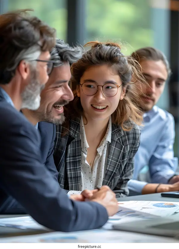 A group of business professionals having a meeting
