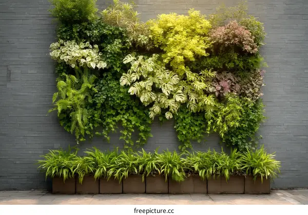 Vertical Garden Wall with Greenery