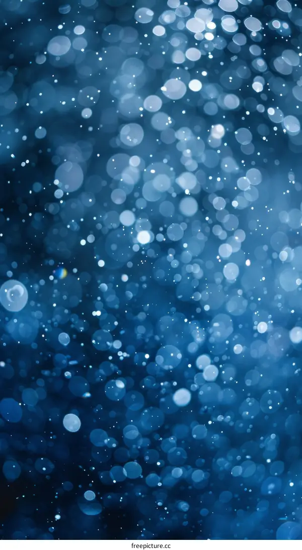 Abstract Blue Bokeh Background Lights