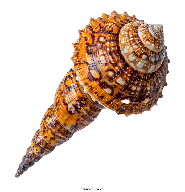 [Transparent Background PNG]Seashell isolated on a white background
