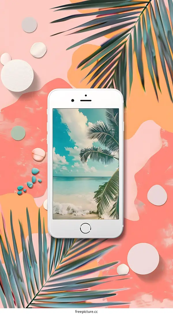 Tropical Beach Phone Wallpaper
