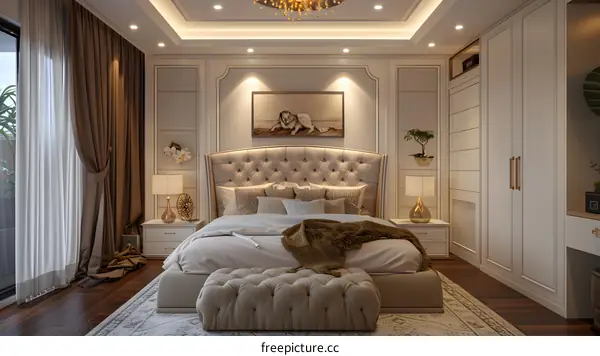European Style Bedroom with Luxury Furnishings