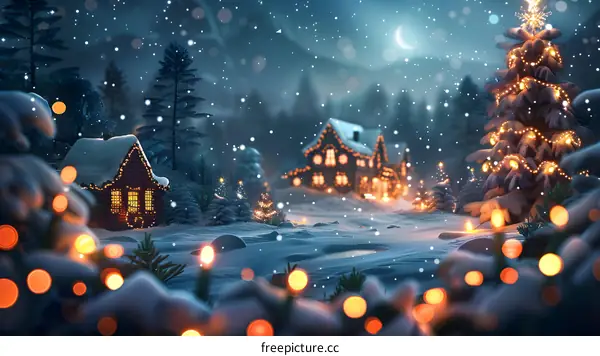 Christmas Eve Snowy Night