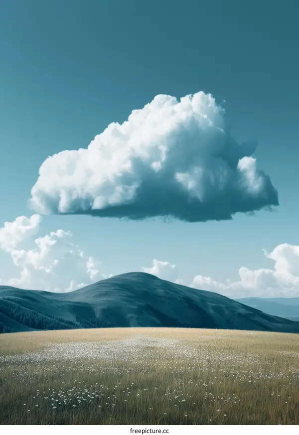 Majestic Cloud Over a Picturesque Valley Landscape