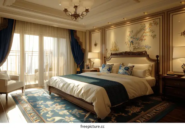 Luxury Bedroom Interior Design Illustration