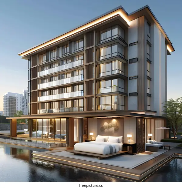 Luxury hotel presidential suite bedroom