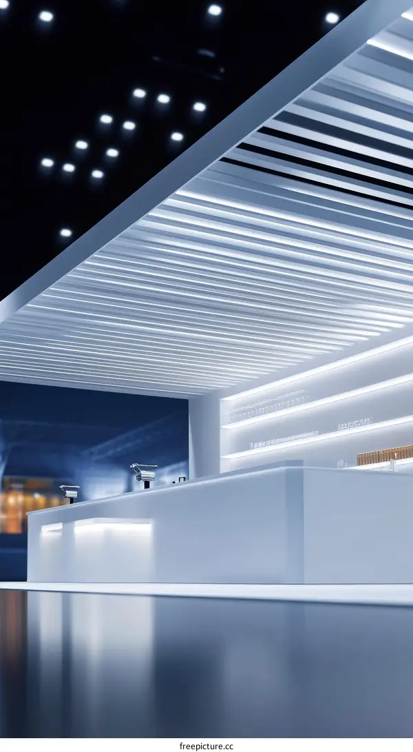 Modern Exhibition Counter Design Illustration