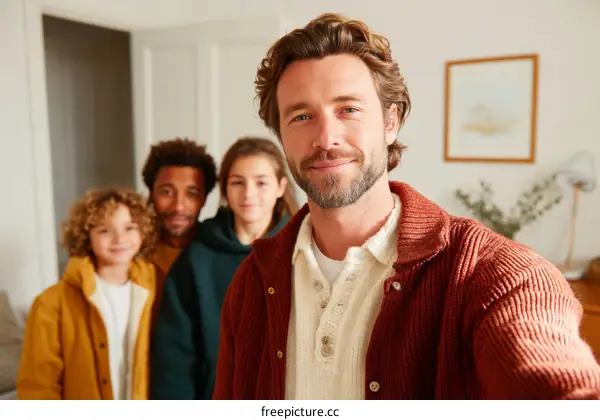 Family Portrait in Cozy Interior