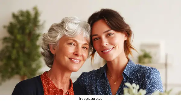 Happy Mothers and Daughters Portrait