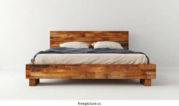 Modern Wooden Platform Bed Design