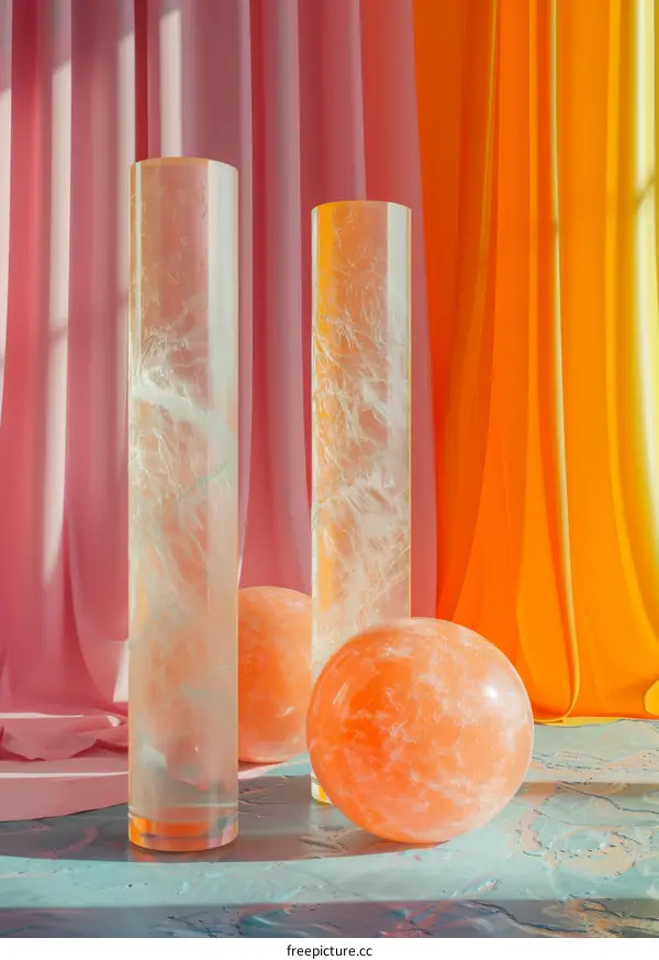 Abstract Geometric Forms in Vibrant Colors