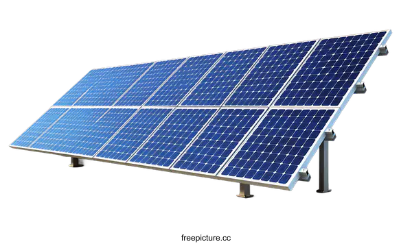 [Transparent Background PNG]Solar Panels System Illustration