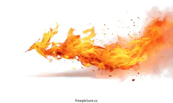 Abstract Fiery Dragon Illustration