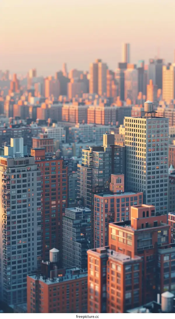 Stunning Sunset Over the Manhattan Skyline