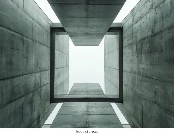 Concrete Structure Perspective: Modern Architecture Design