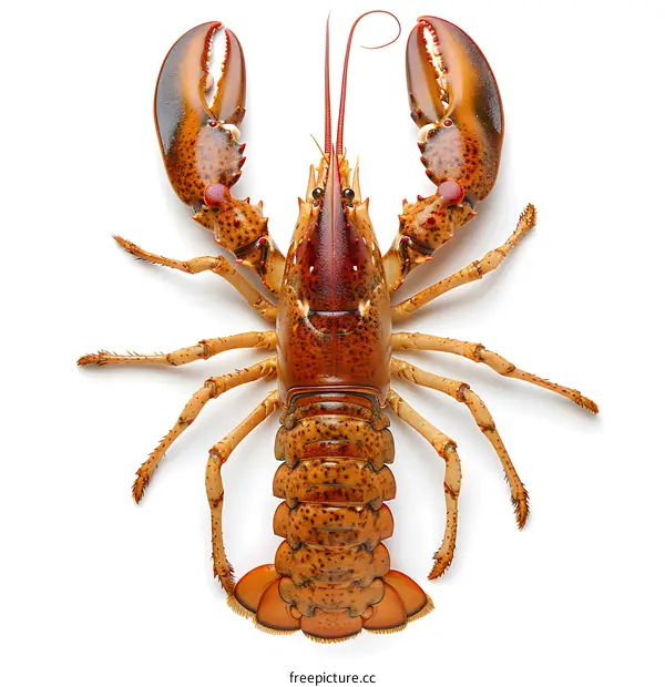 Cooked Lobster on White Background