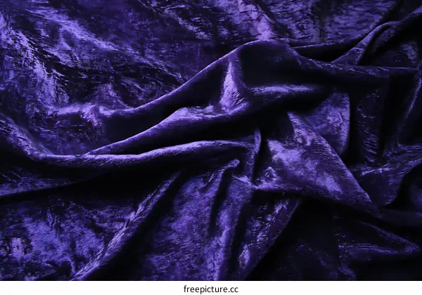 Close Up of Deep Purple Velvet Fabric Texture