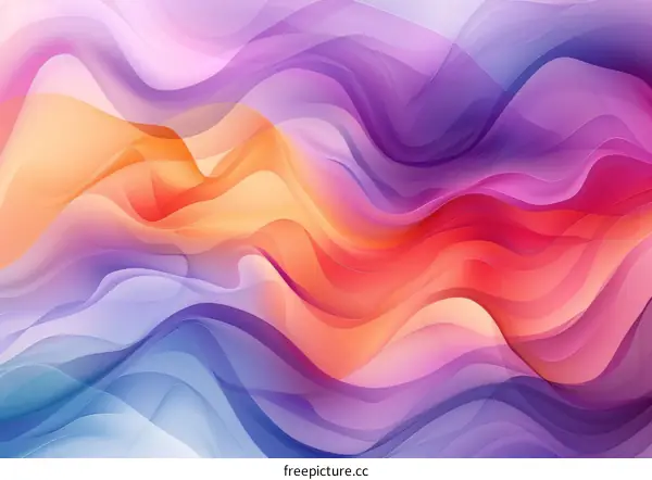 Abstract Colorful Liquid Waves