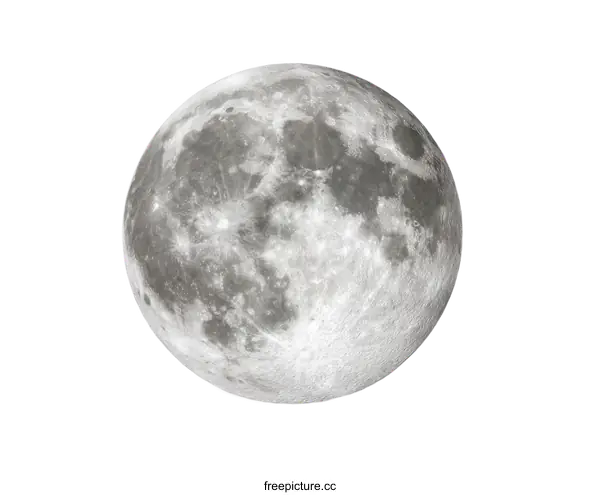[Transparent Background PNG]Detailed Image of the Moon