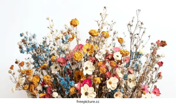 Colorful Dried Flower Bouquet Arrangement