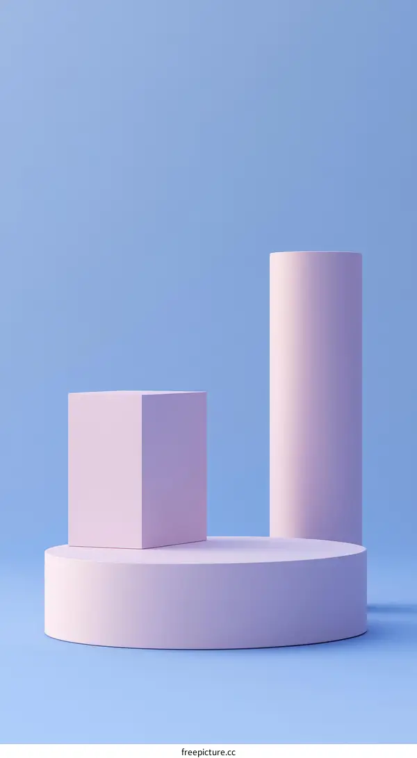 Pastel Geometric Display Podiums for Product Photography