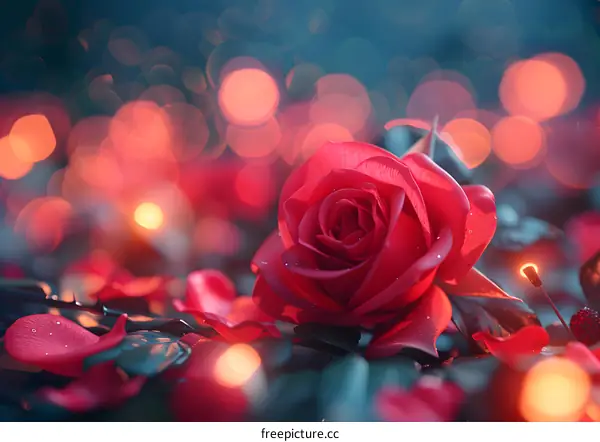 Love and romance red rose