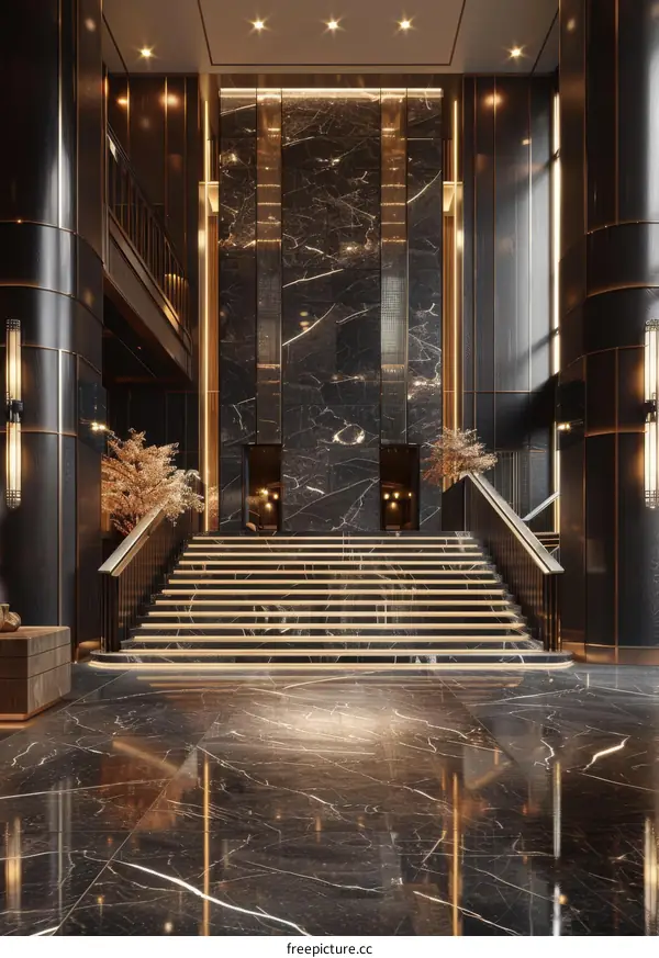 Luxury Modern Grand Hotel Lobby Interior Design