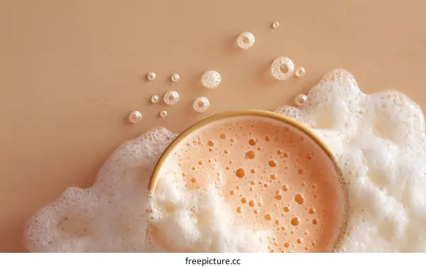 Beautiful Soap Foam and Gold Bowl