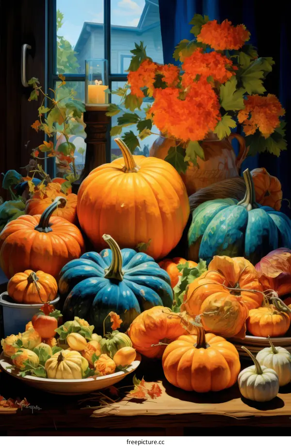 An Abundance of Pumpkins and Gourds