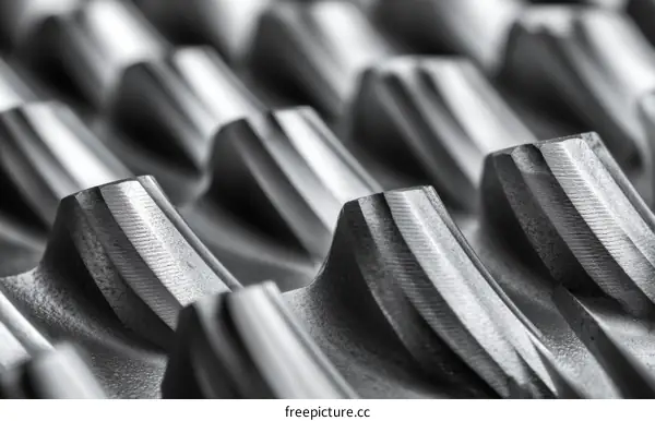 Close-up View of Metal Drill Bits