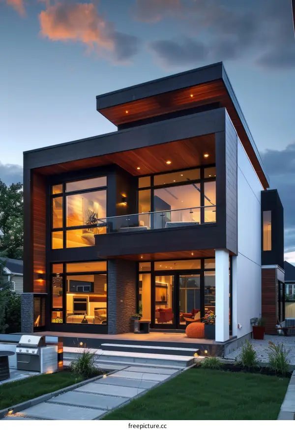 Black and White Modern House Design