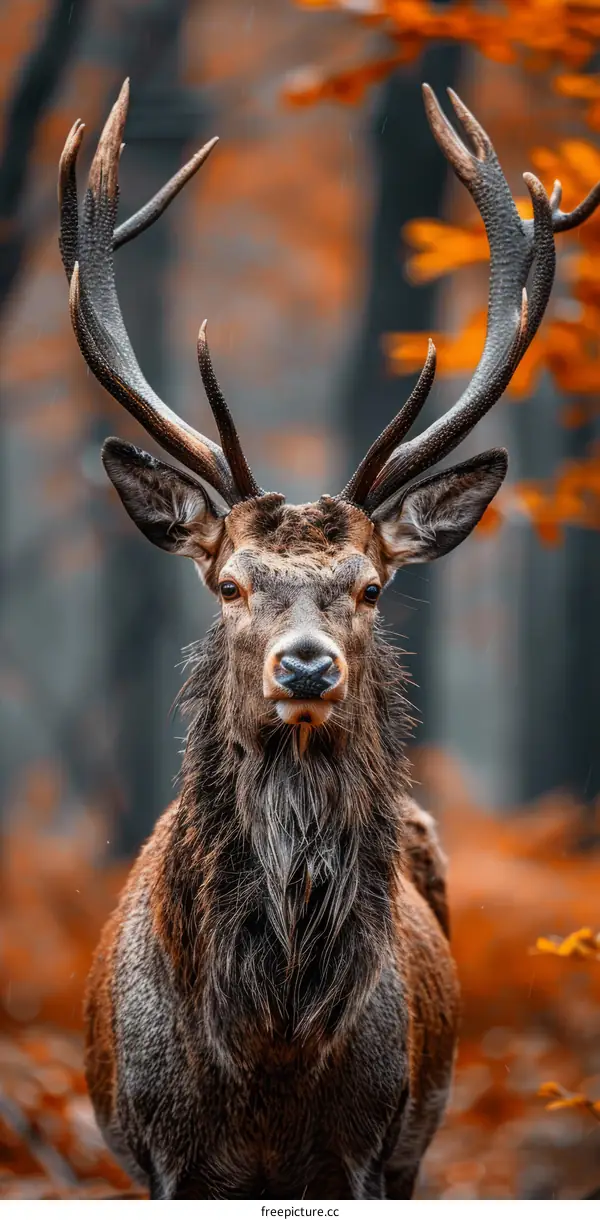 Majestic Red Deer in the Forest